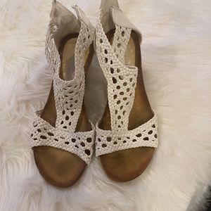 Patrizia Pepe Cream Braided Sandals